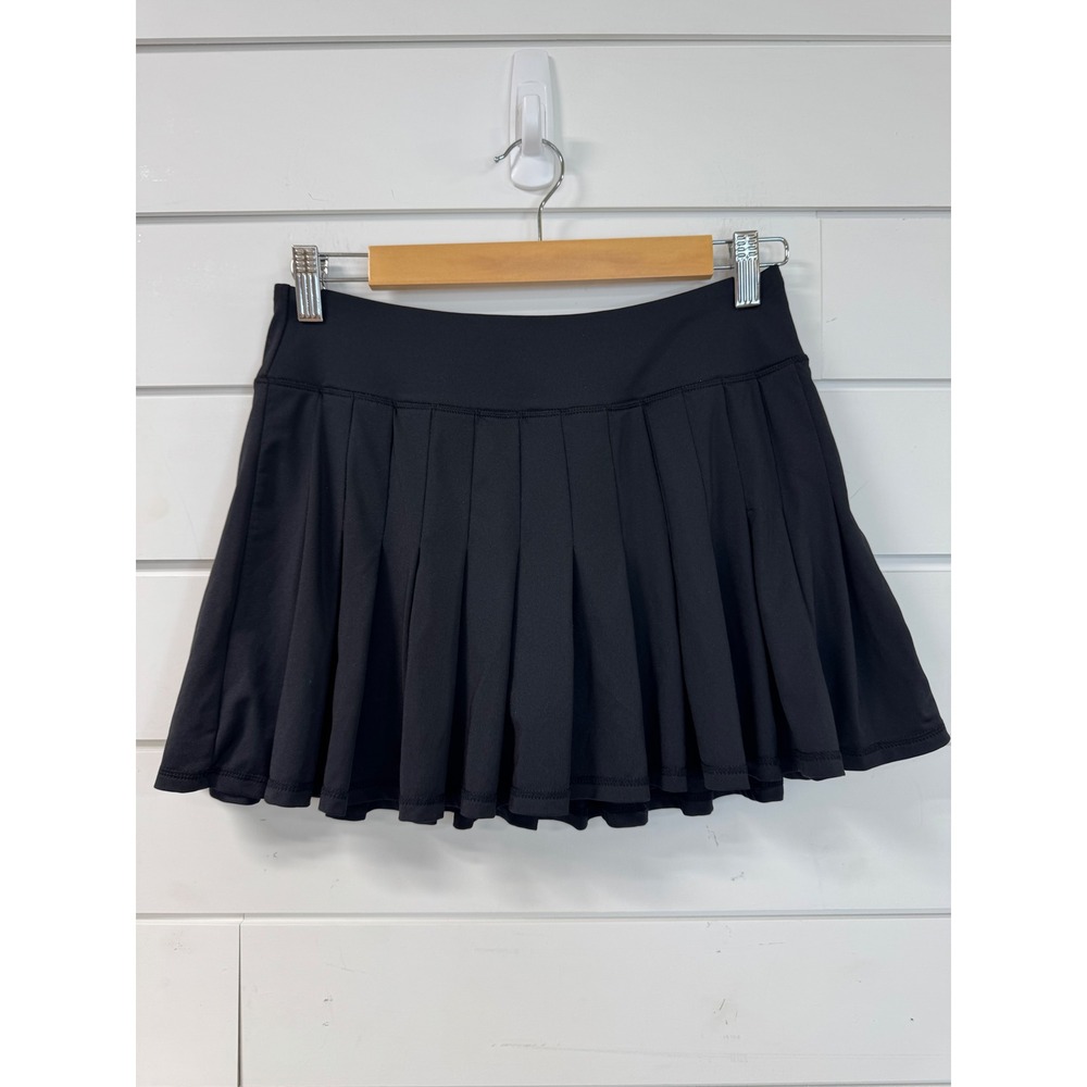 Kyodan Black Pleated Athletic Skort Zipper Pocket Small
